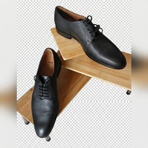 Boss By Hugo Boss "Lisbon"‎ Men's Black  Textured Leather Oxford  Shoes Size 12